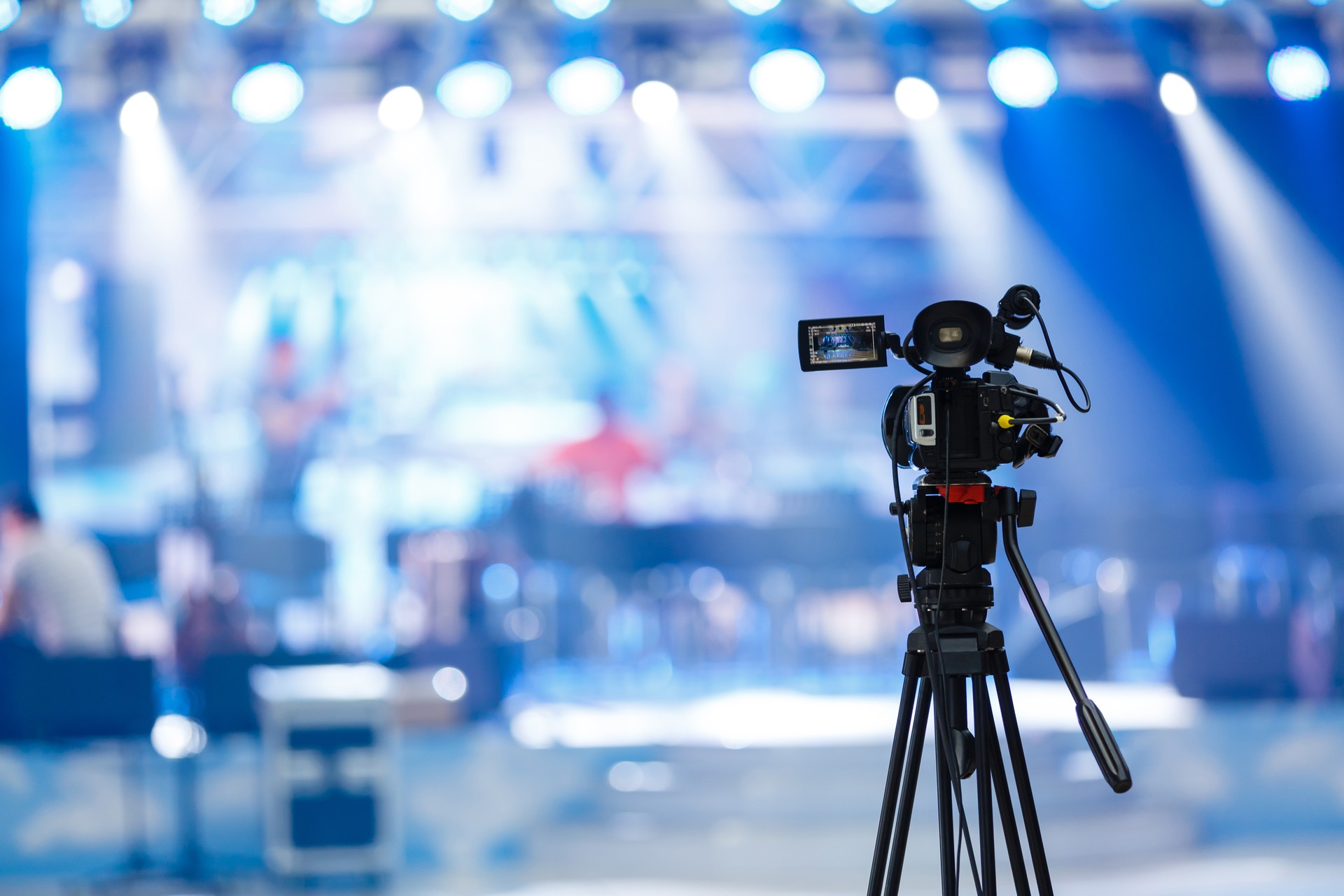 Tv camera in a concert hall